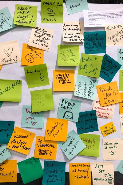 Newmarket, Ontario, Canada - April 3, 2021: Thank you notes Insi